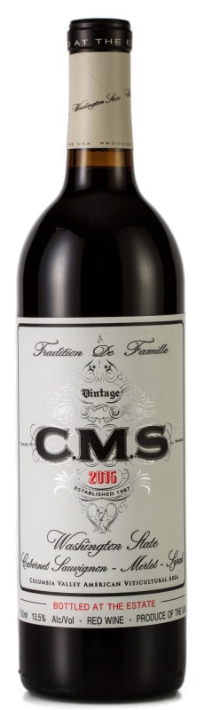 Hedges Family Estate CMS Red Blend 2015 Front Bottle Shot