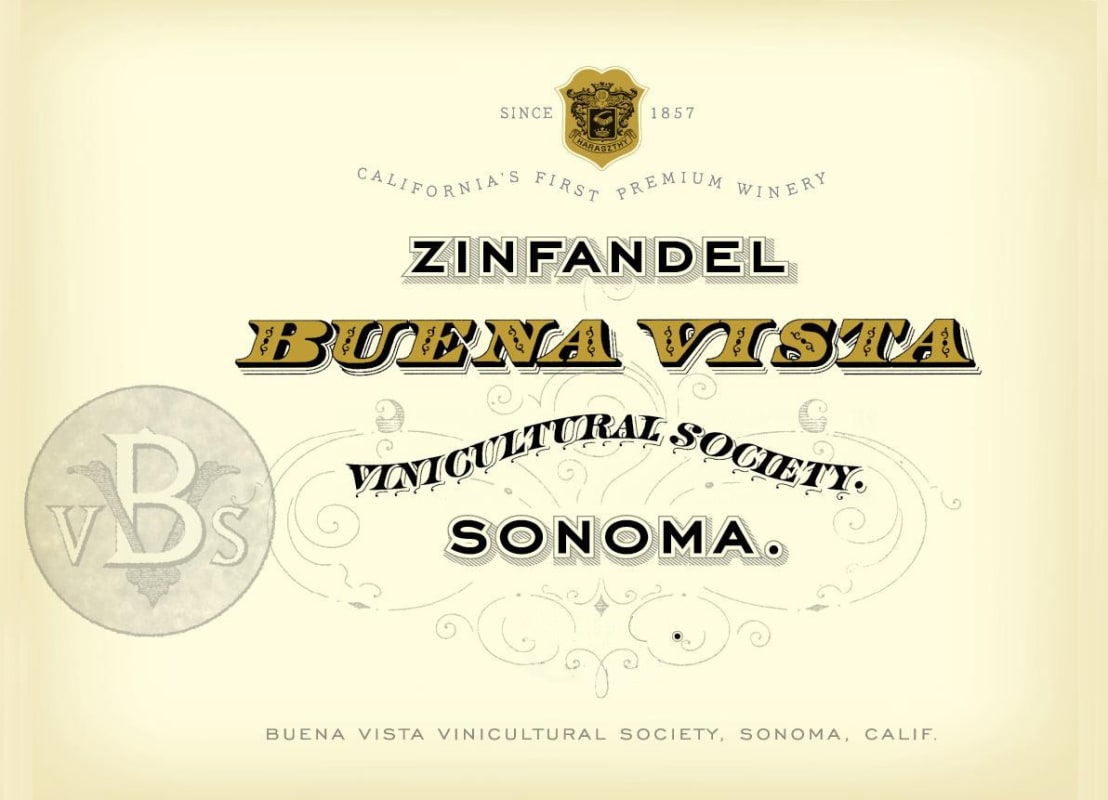 Buena Vista Vinicultural Society Sonoma Zinfandel 2011 Front Label