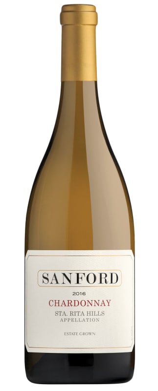 Sanford Sta. Rita Hills Chardonnay 2016 Front Bottle Shot
