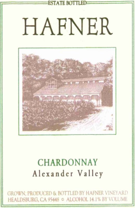 Hafner Vineyard Chardonnay 2011 Front Label