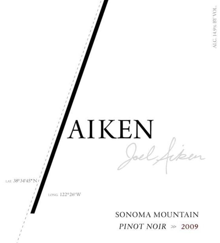 Aiken Sonoma Mountain Pinot Noir 2009 Front Label