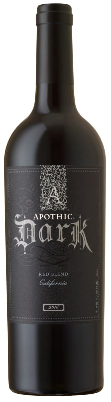 Apothic Dark Red Blend 2016 Front Bottle Shot