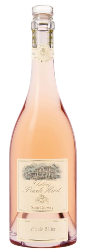 Chateau Puech-Haut Tete de Belier Rose 2017 Front Bottle Shot