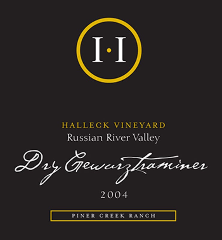 Halleck Vineyard Piner Creek Ranch Dry Gewurztraminer 2004 Front Label