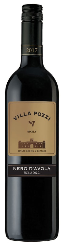 Villa Pozzi Nero d'Avola 2017 Front Bottle Shot