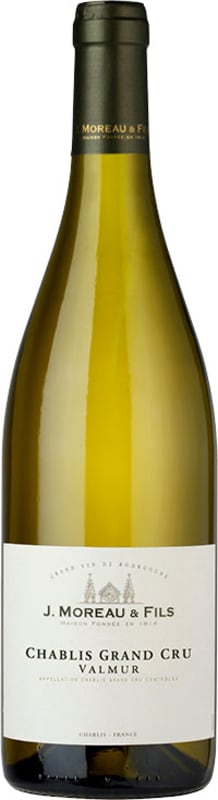 J. Moreau & Fils Chablis Valmur Grand Cru 2015 Front Bottle Shot