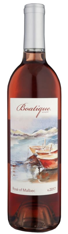 Boatique Malbec Rose 2017 Front Bottle Shot