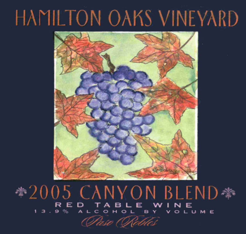 Hamilton Oaks San Juan Canyon Blend 2005 Front Label