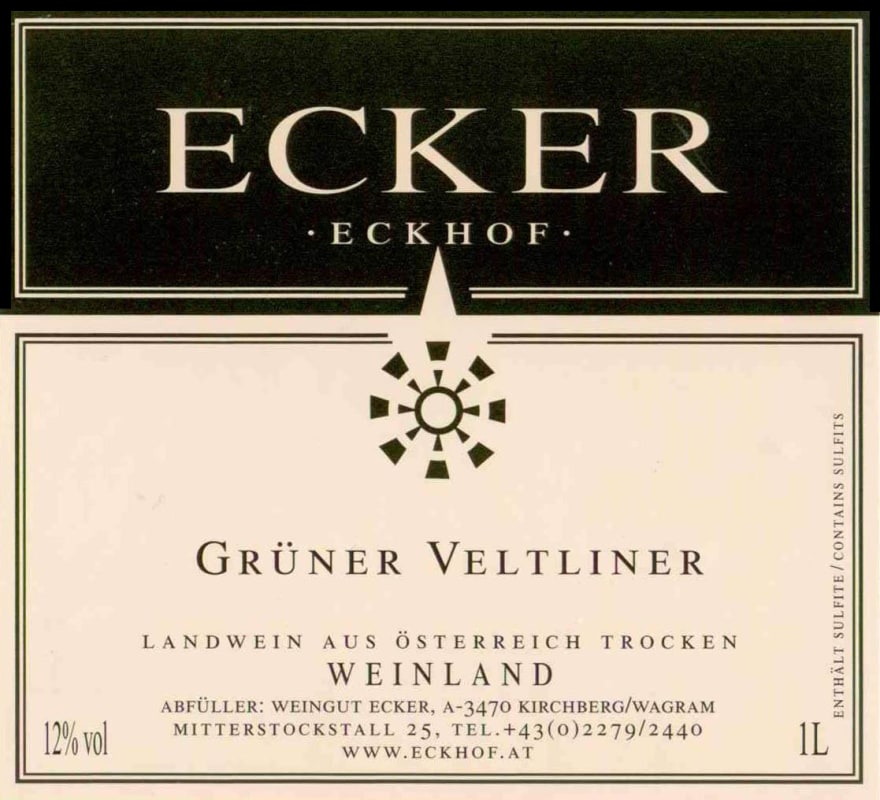 Weingut Eckhof Landwein Gruner Veltliner 2015 Front Label