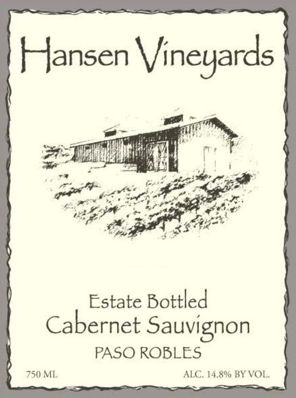 Hansen Vineyard and Winery Cabernet Sauvignon 2014 Front Label