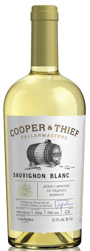 Cooper & Thief Tequila Barrel-Aged Sauvignon Blanc 2016 Front Bottle Shot