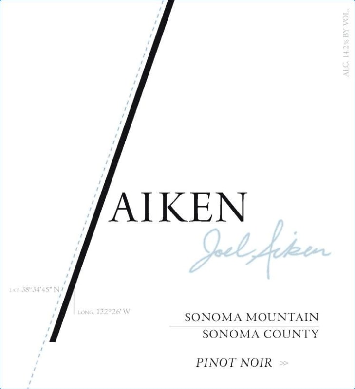 Aiken Sonoma Mountain Pinot Noir 2012 Front Label