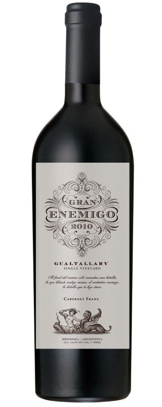 El Enemigo Gran Enemigo Gualtallary Cabernet Franc 2010 Front Bottle Shot