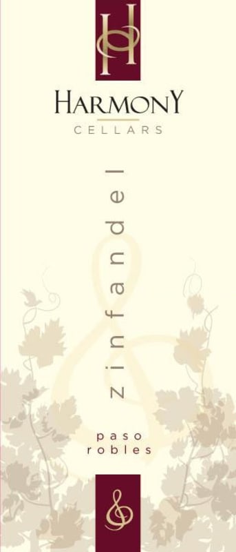 Harmony Cellars Zinfandel 2014 Front Label