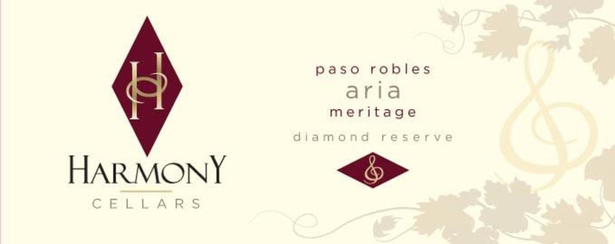 Harmony Cellars Diamond Reserve Aria Meritage 2010 Front Label