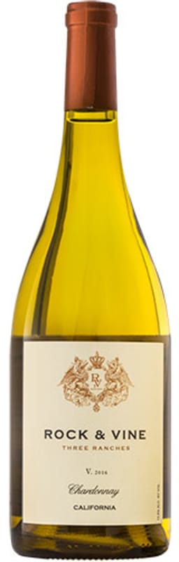 Rock & Vine Three Ranches Chardonnay 2016 Front Bottle Shot