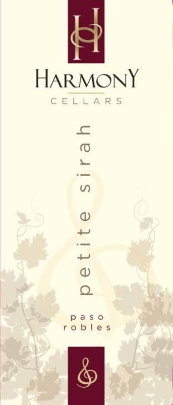 Harmony Cellars Petite Sirah 2014 Front Label