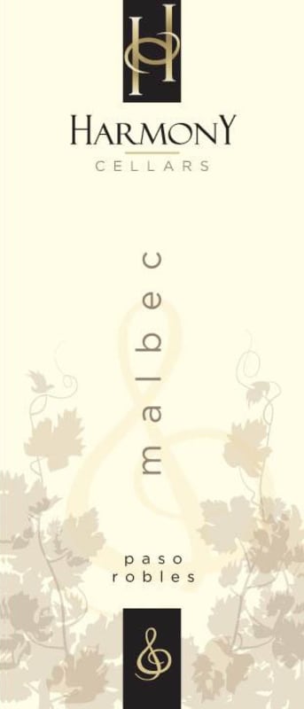 Harmony Cellars Malbec 2013 Front Label