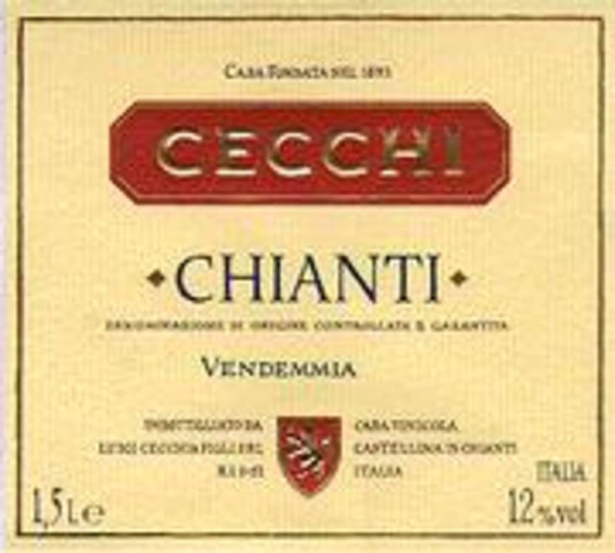 Cecchi Chianti 1997 Front Label