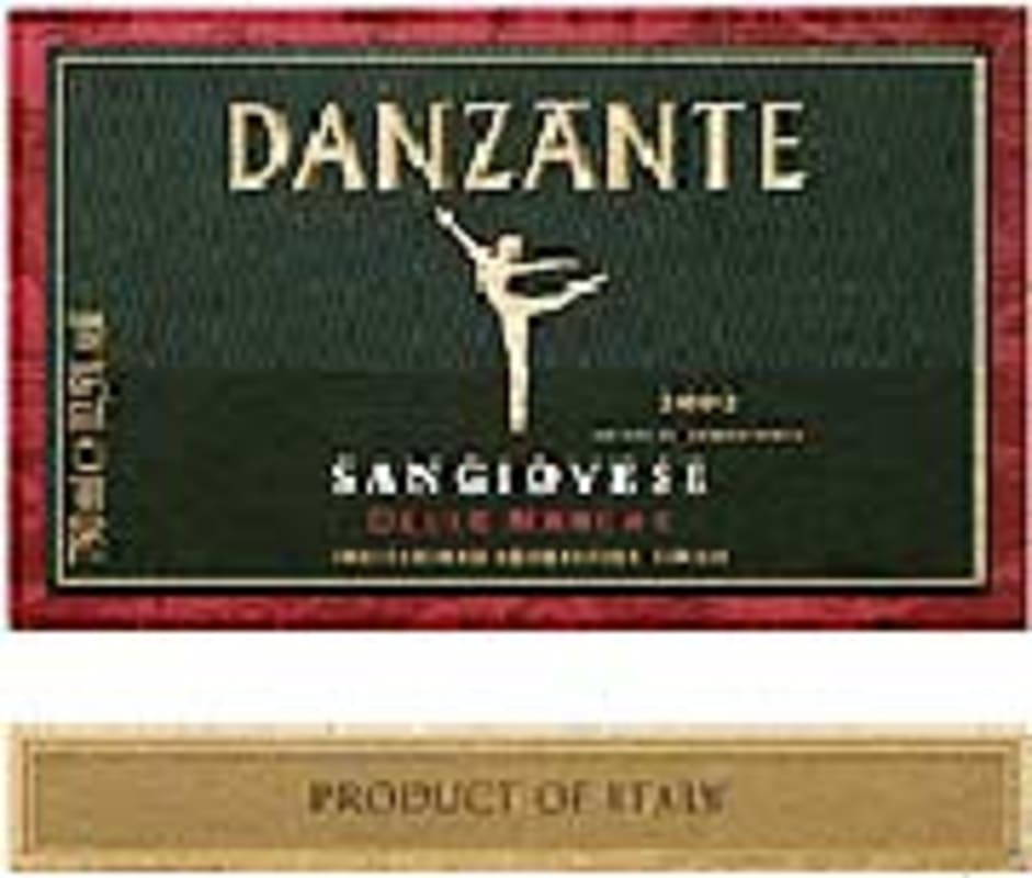 Danzante Sangiovese 2000 Front Label