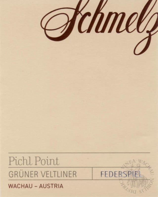 Weingut Familie Schmelz Pichl Point Federspiel Gruner Veltliner 2013 Front Label