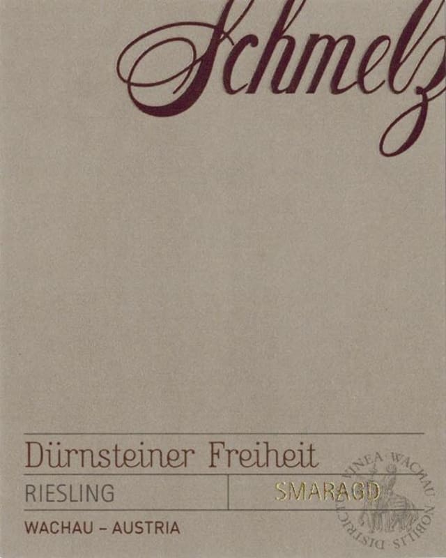 Weingut Familie Schmelz Durnsteiner Freiheit Smaragd Riesling 2012 Front Label