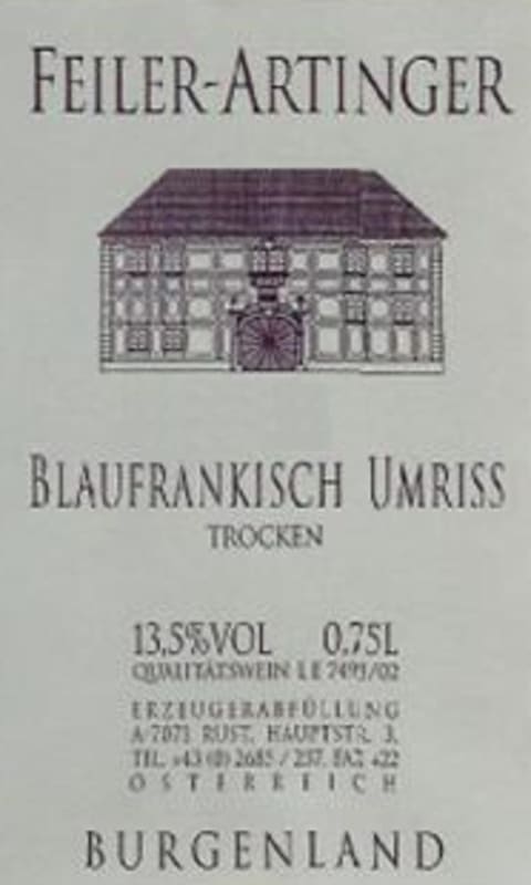 Weingut Feiler-Artinger Umriss Blaufrankisch 2006 Front Label