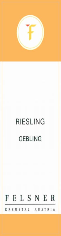 Felsner Gebling Riesling 2013 Front Label