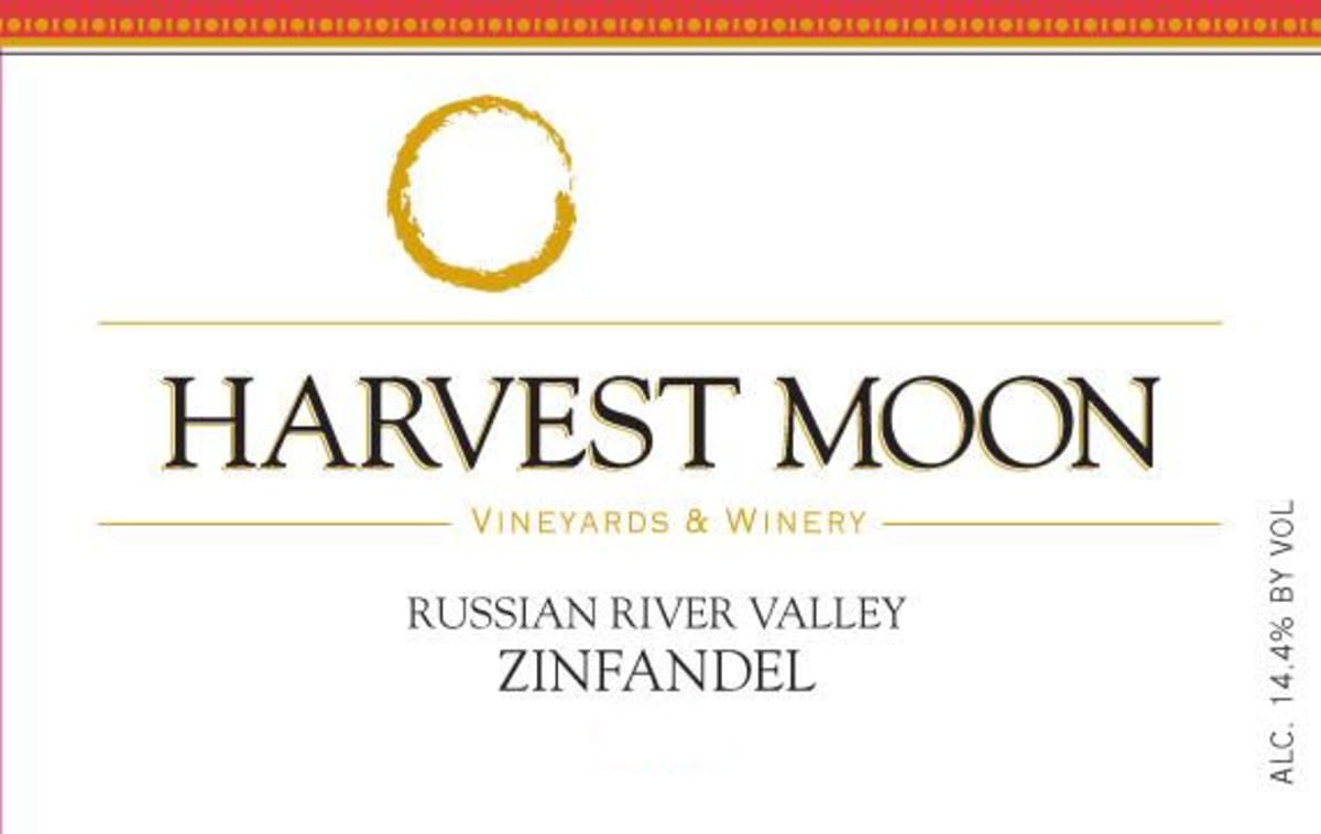 Harvest Moon Winery Russian River Valley Zinfandel 2008 Front Label