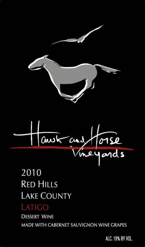Hawk and Horse Vineyards Latigo Dessert Wine 2010 Front Label