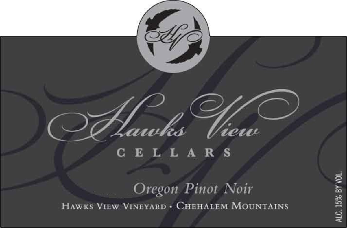 Hawks View Cellars Hawks View Vineyard Pinot Noir 2012 Front Label