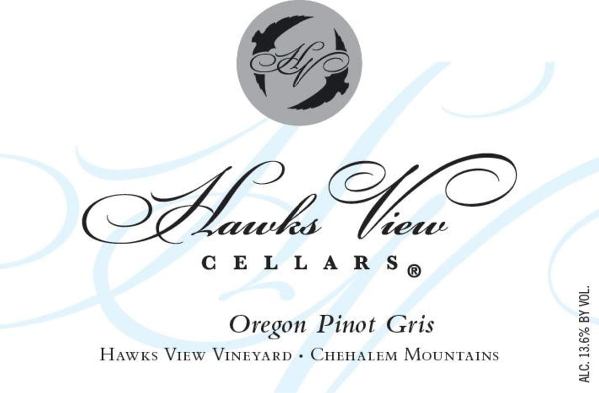 Hawks View Cellars Hawks View Vineyard Pinot Gris 2012 Front Label