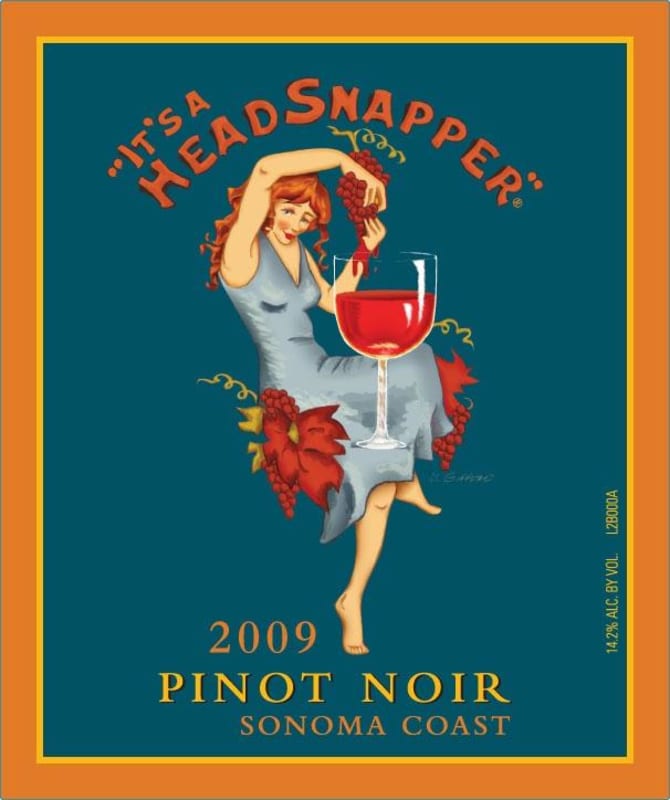 Headsnapper Wines Pinot Noir 2009 Front Label