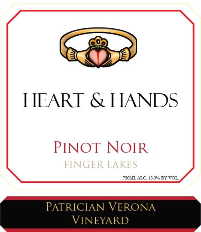 Heart & Hands Wine Company Patrician Verona Vineyard Pinot Noir 2012 Front Label