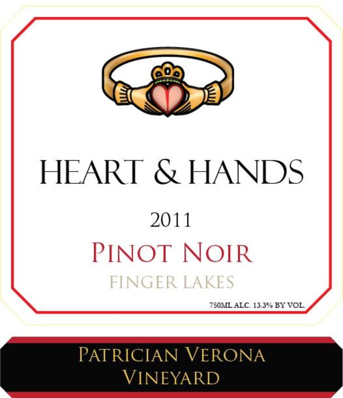 Heart & Hands Wine Company Patrician Verona Vineyard Pinot Noir 2011 Front Label