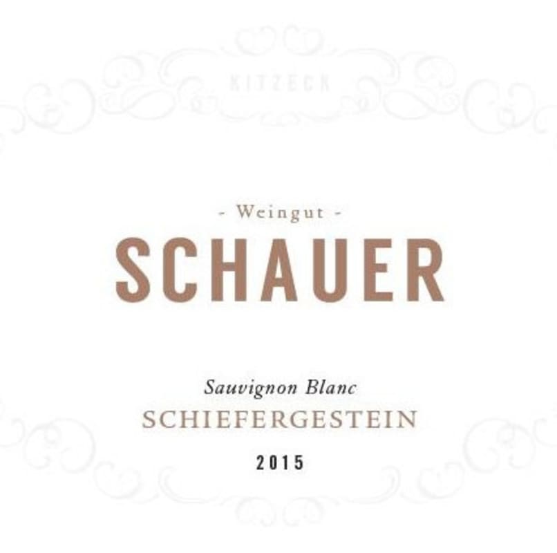 Weingut Schauer Schiefergestein Sauvignon Blanc 2015 Front Label