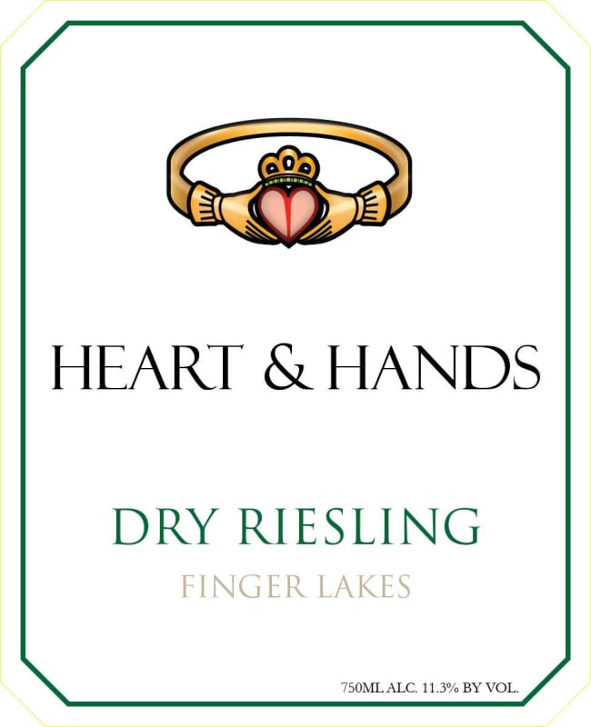 Heart & Hands Wine Company Dry Riesling 2014 Front Label