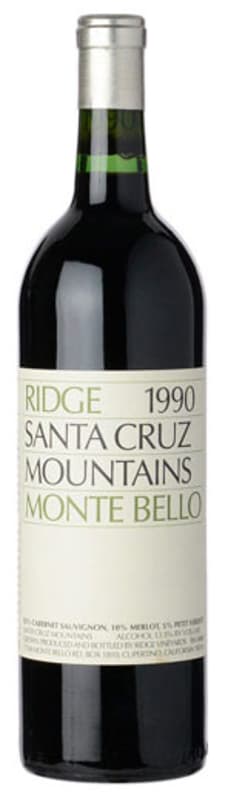 Ridge Monte Bello 1990 Front Bottle Shot