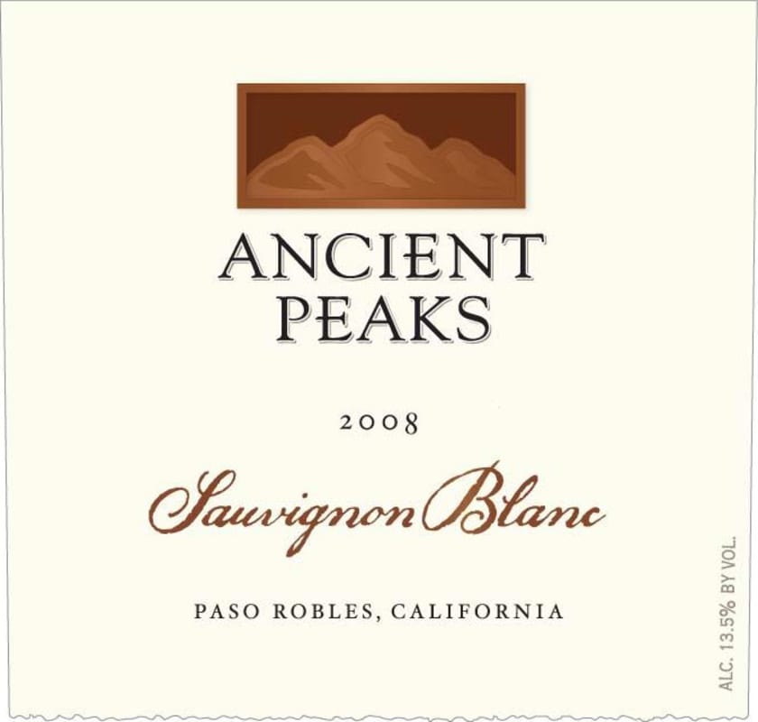 Ancient Peaks Sauvignon Blanc 2008 Front Label
