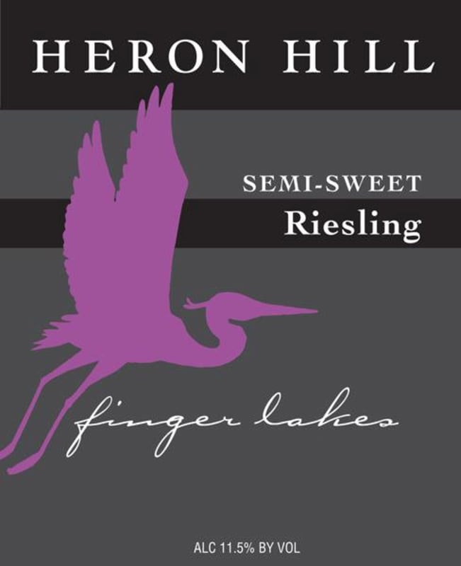 Heron Hill Winery Classic Semi Sweet Riesling 2013 Front Label