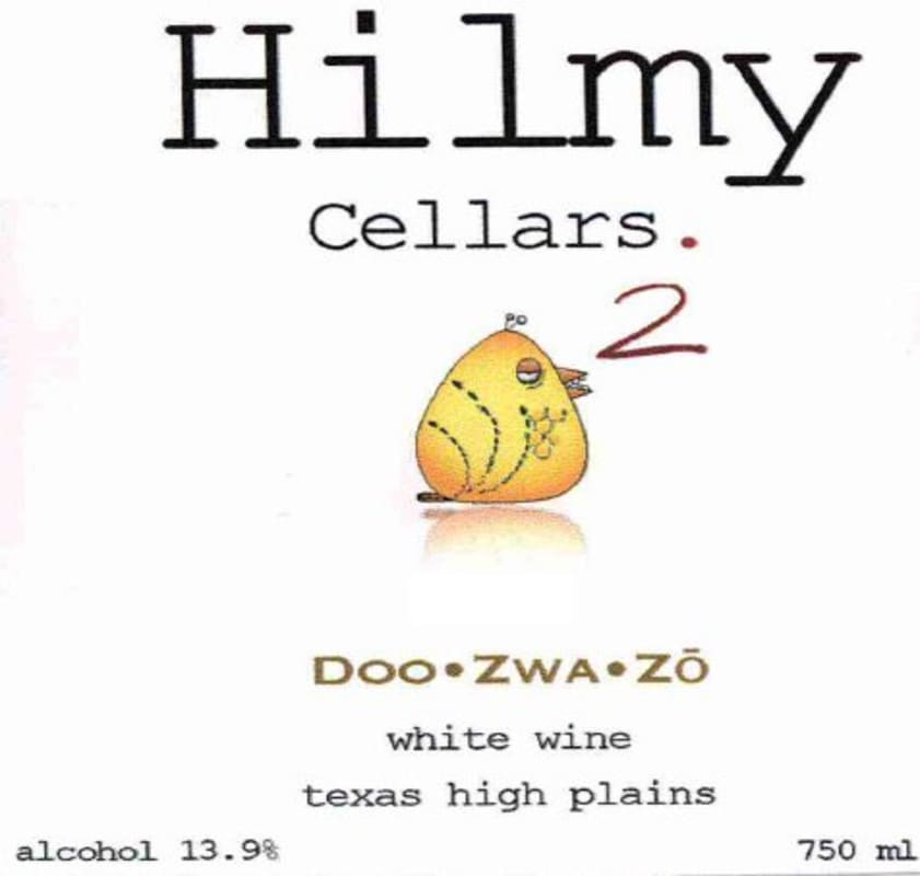 Hilmy Winery Doo Zwa Zo 2014 Front Label