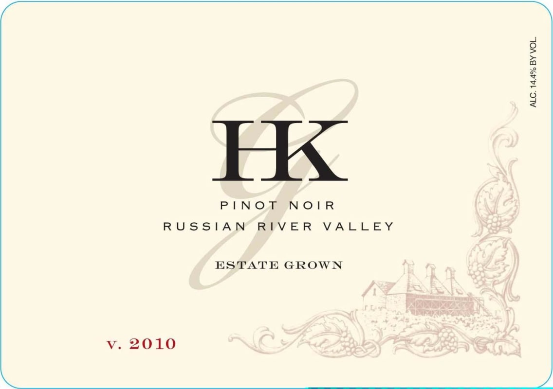HKG Estate Wines Pinot Noir 2010 Front Label