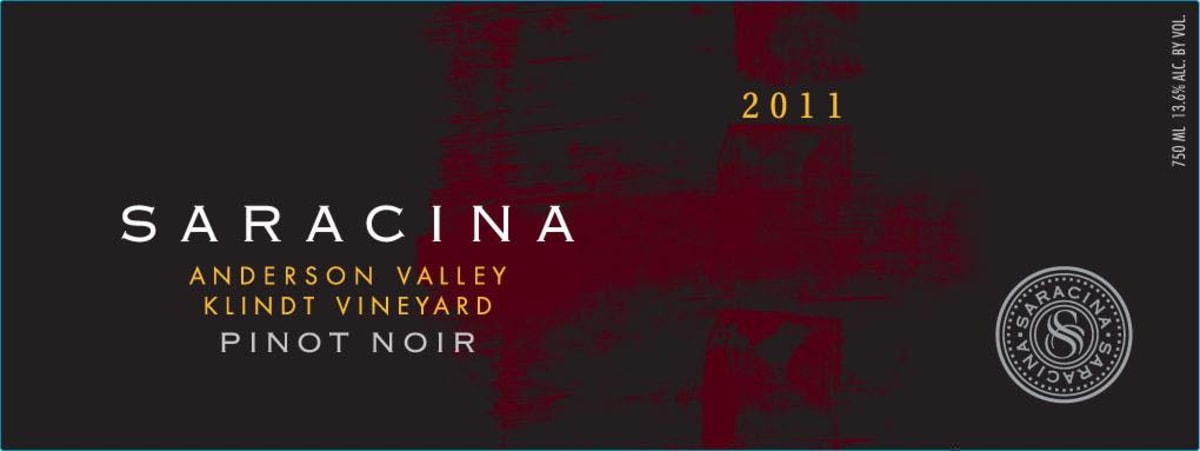 Saracina Vineyards Klindt Vineyard Pinot Noir 2011 Front Label