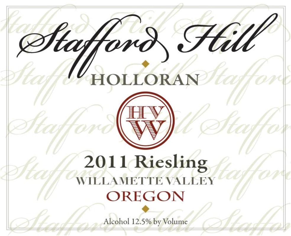 Holloran Vineyard Wines Stafford Hill Riesling 2011 Front Label