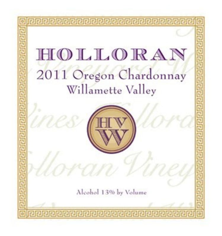 Holloran Vineyard Wines Chardonnay 2011 Front Label