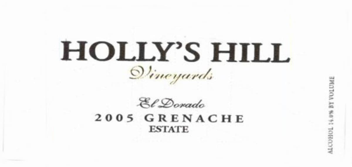 Holly's Hill Vineyards Grenache 2005 Front Label