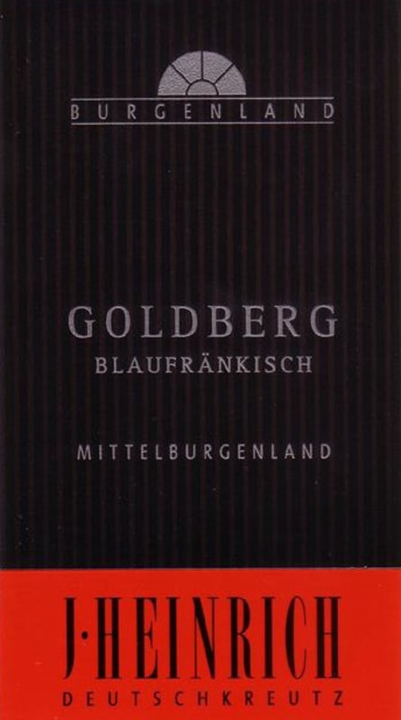 Weingut J. Heinrich Goldberg Blaufrankisch 2012 Front Label