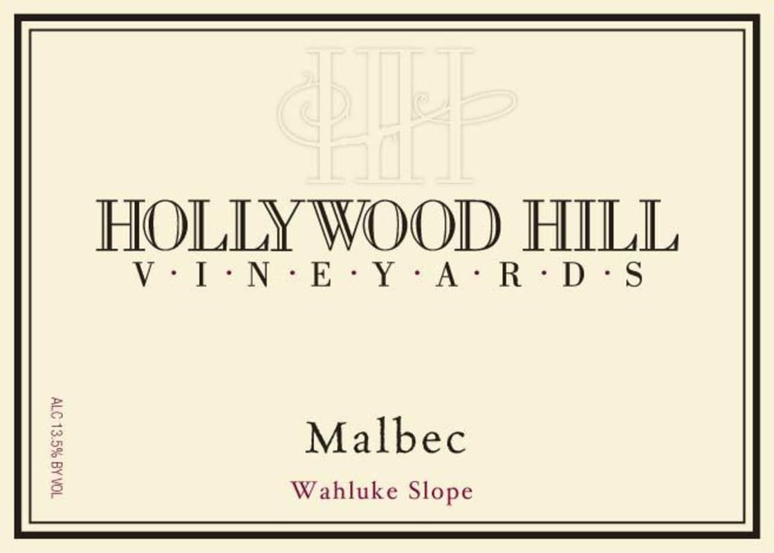 Hollywood Hill Vineyards Malbec 2010 Front Label