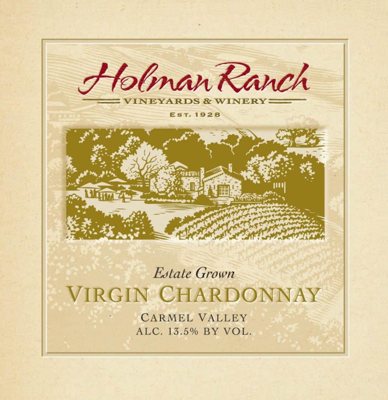 Holman Ranch Estate Virgin Chardonnay 2013 Front Label