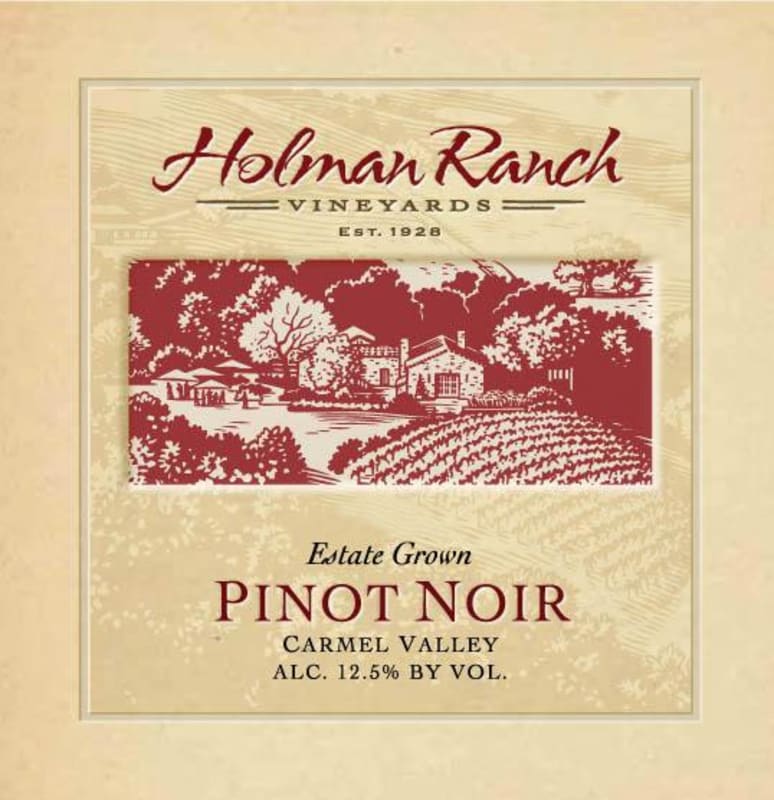 Holman Ranch Estate Pinot Noir 2012 Front Label